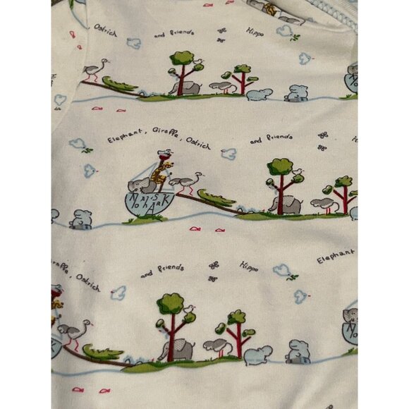 Kissy Kissy Noah's Arc Reversible Hoodie Cardigan 3/6M EUC - Picture 3 of 5